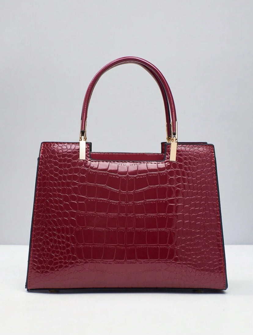 Petra | Glanzende Croco Tas