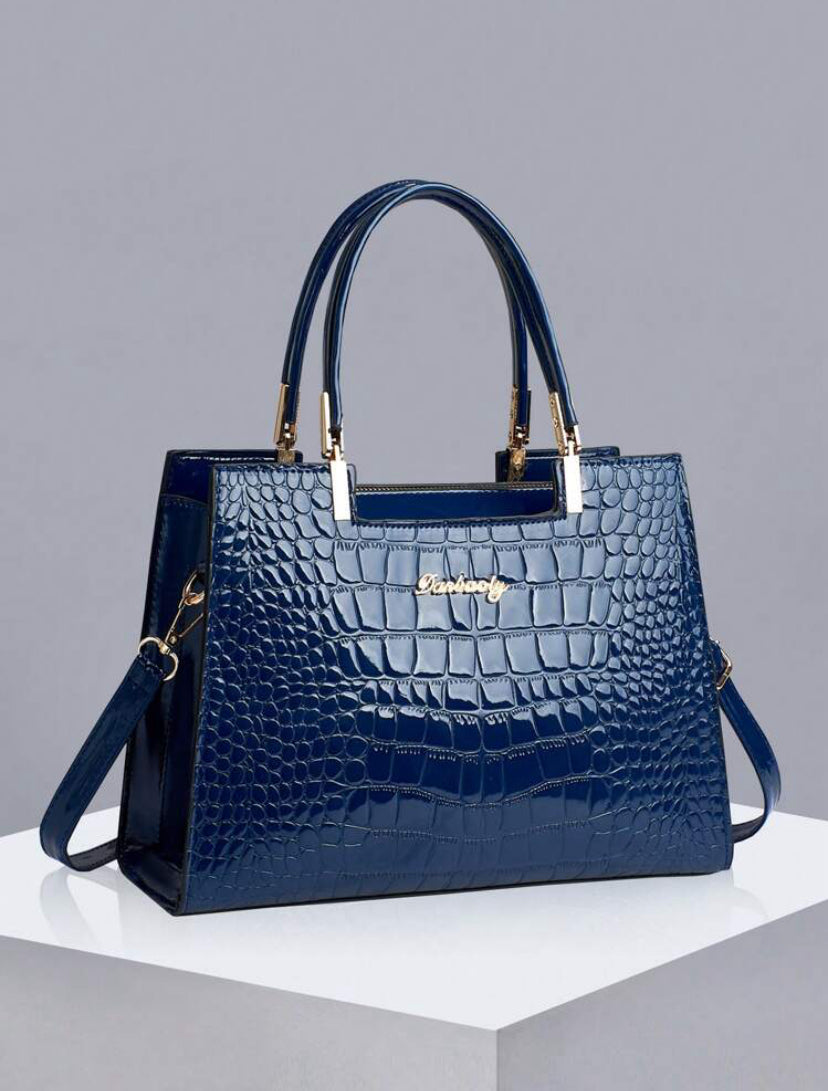 Petra | Glanzende Croco Tas