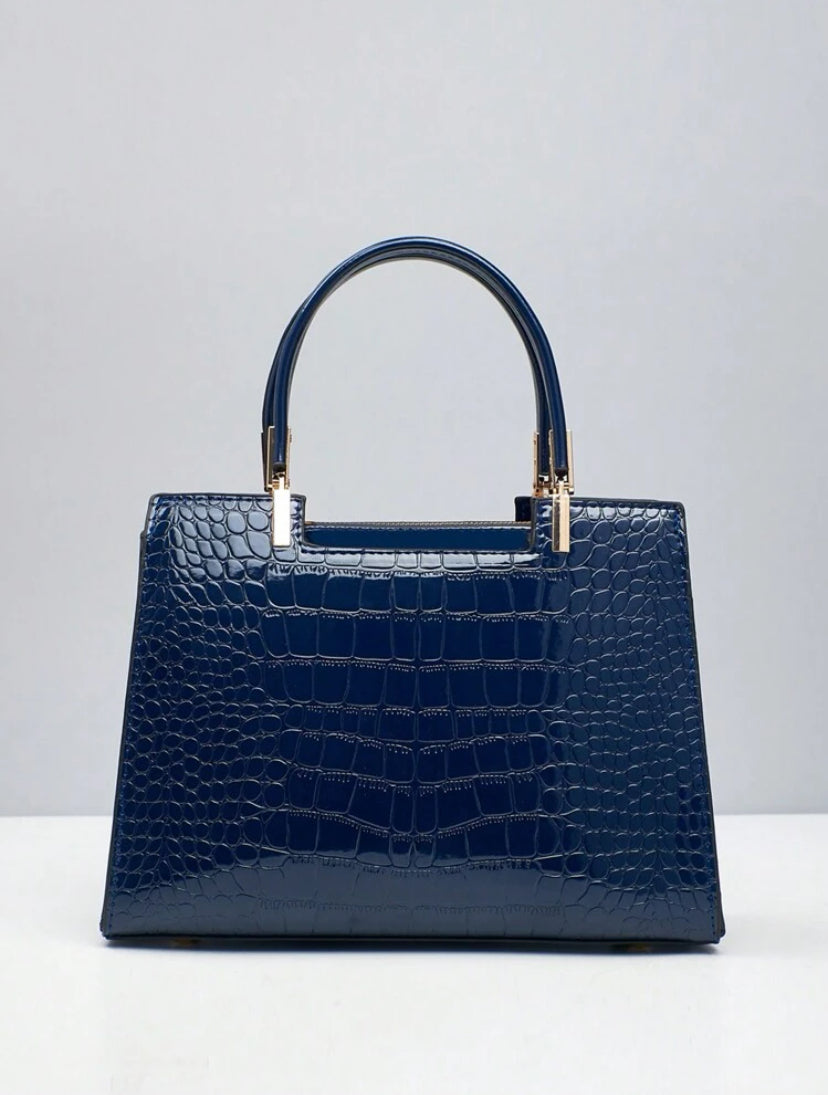 Petra | Glanzende Croco Tas