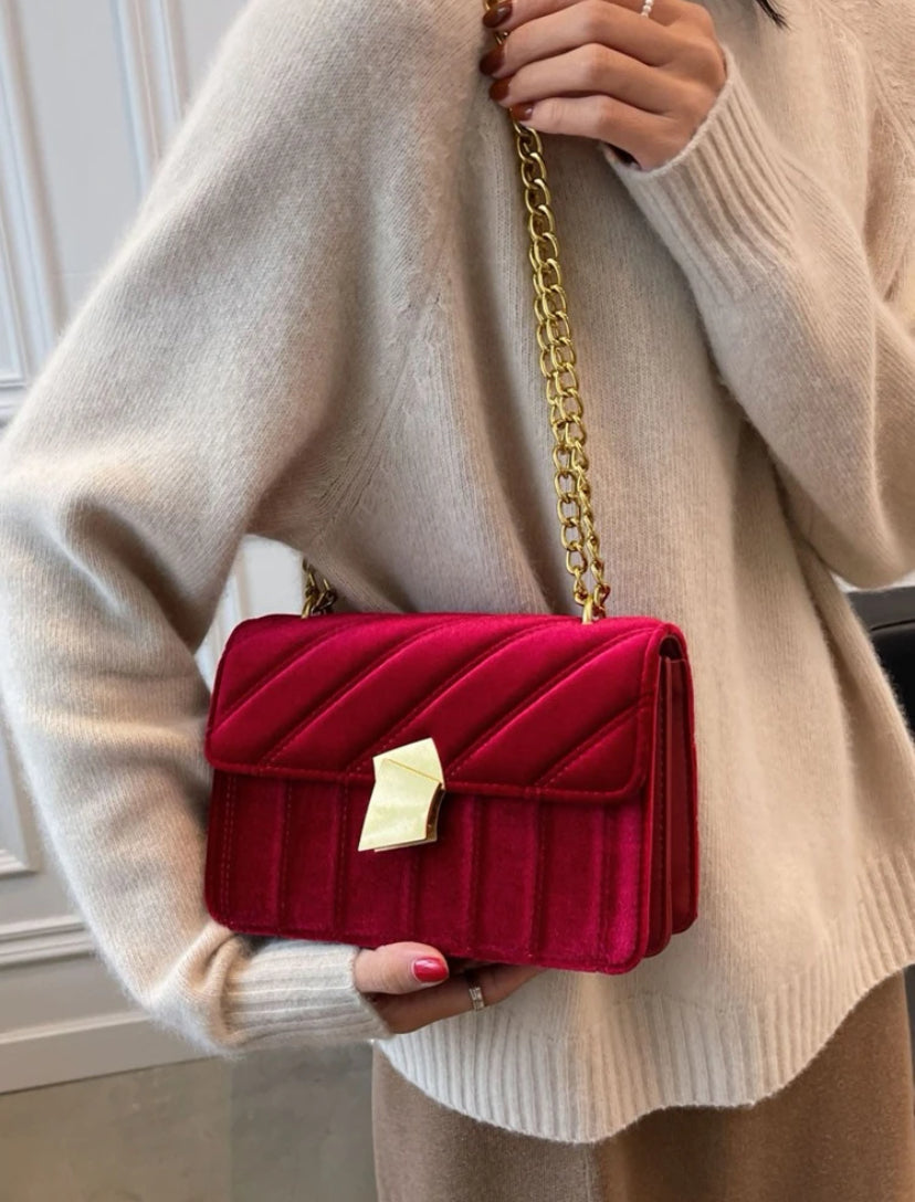 Vixie | Velvet ruime handtas