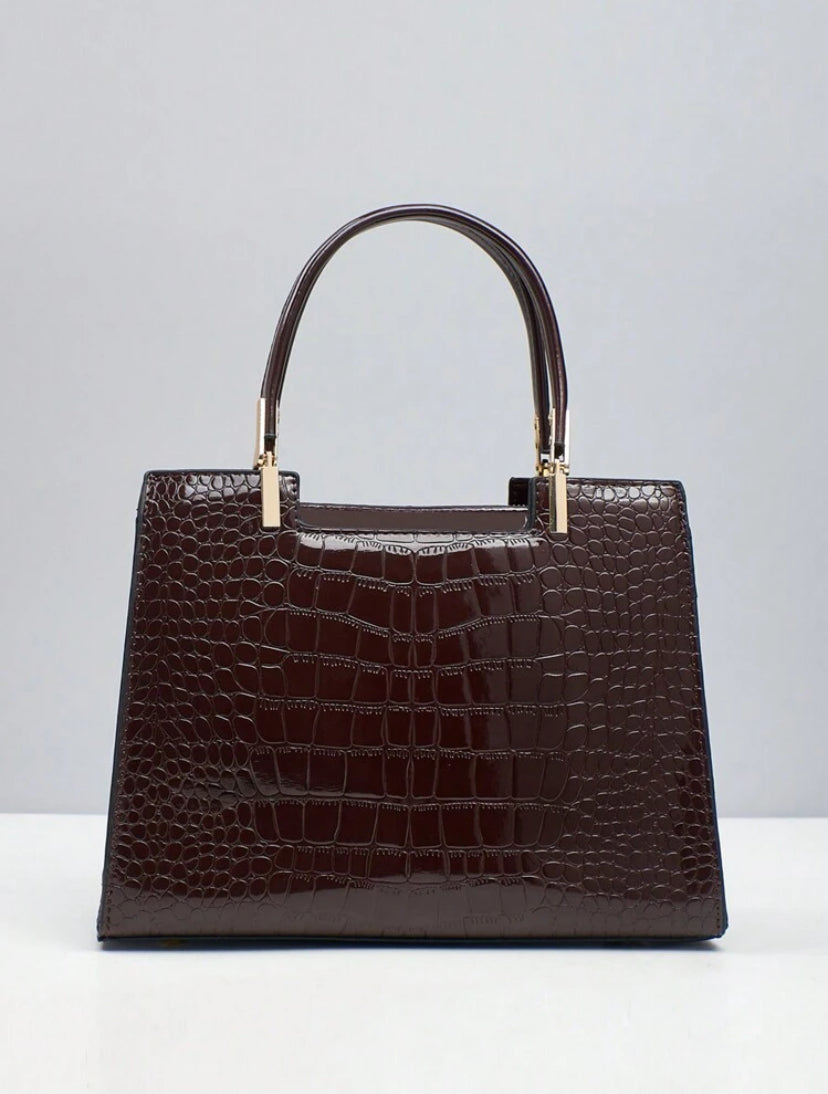 Petra | Glanzende Croco Tas
