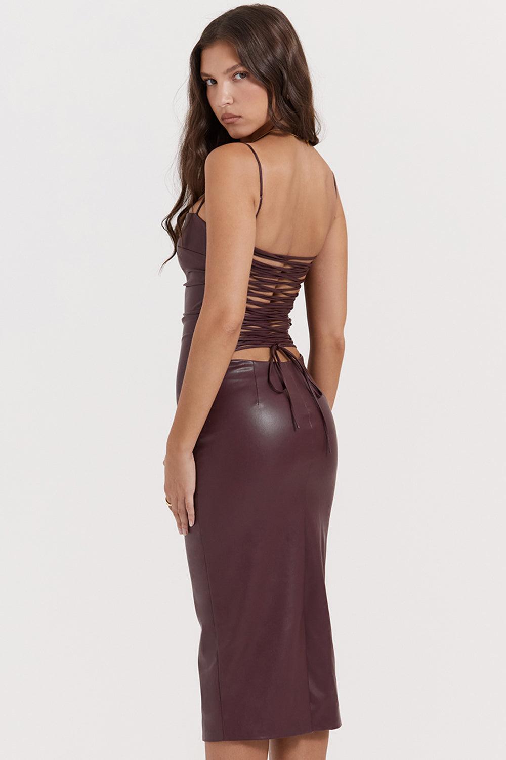 Valentina | Leren Jurk