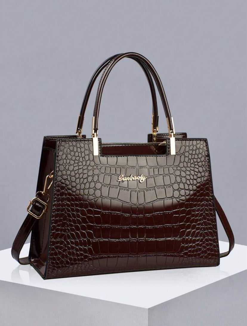 Petra | Glanzende Croco Tas